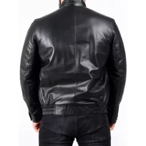 Men Leather Designer Biker Jacket - Image 3