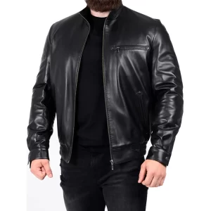 Men Leather Designer Biker Jacket - Image 1