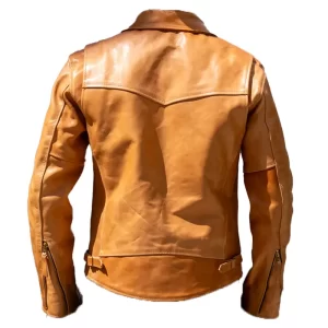 Men Ten Brown Leather Jacket - Image 2