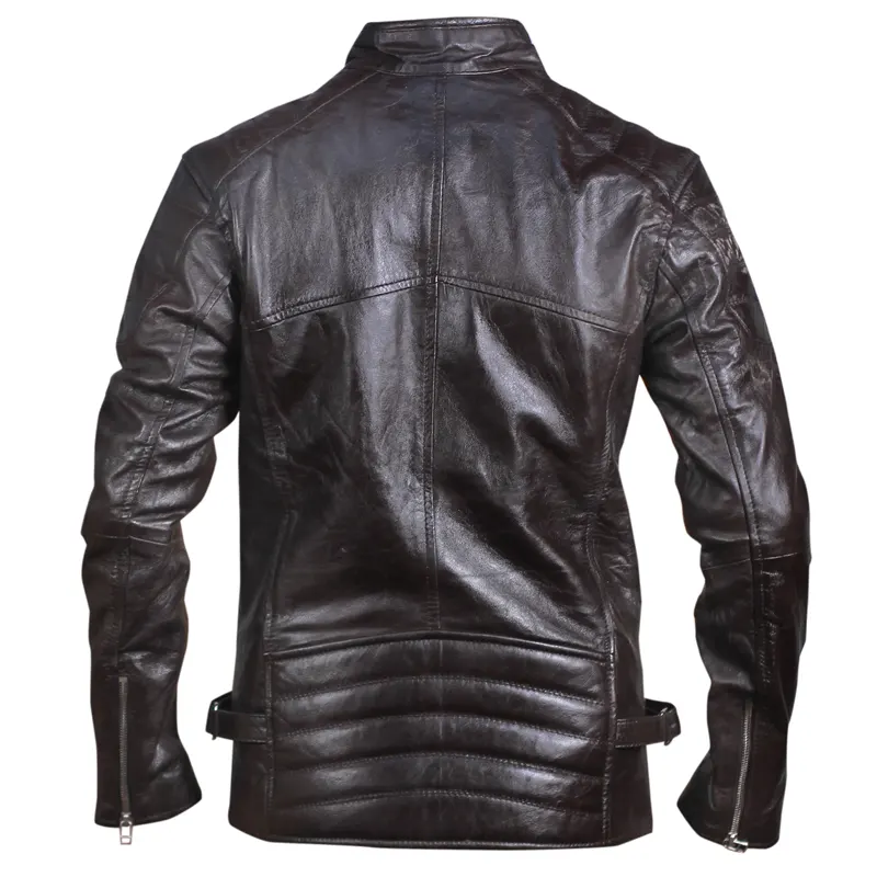 Mens-Biker-Black-Genuine-Leather-Jacket