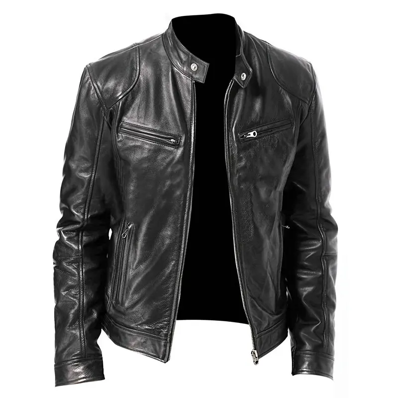 Mens-Black-Motorcycle-Leather-Jacket