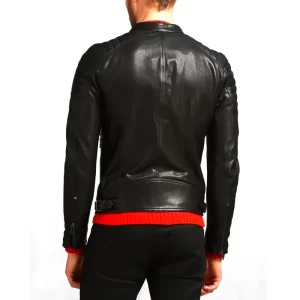 Mens Genuine Lambskin Leather Jacket - Image 2