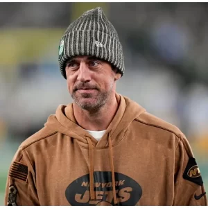 Aaron Rodgers New York Jets Salute To Service Club Hoodie - Image 3