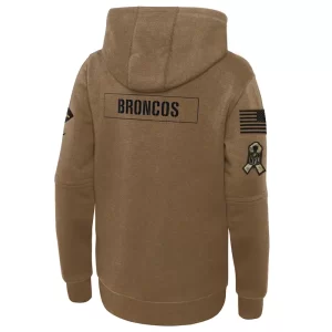 Denver Broncos Salute to Service Brown Hoodie - Image 3