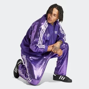 Purple Sequin Track Jacket - Image 2