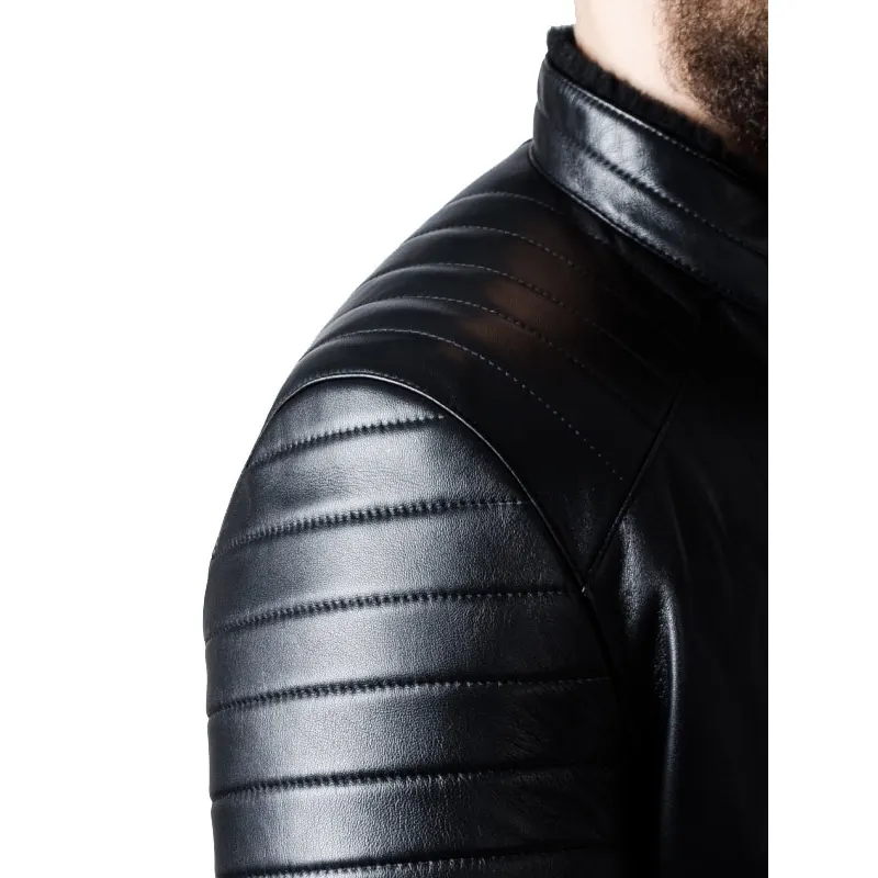 Men-Real-Leather-Biker-Black-Jacket