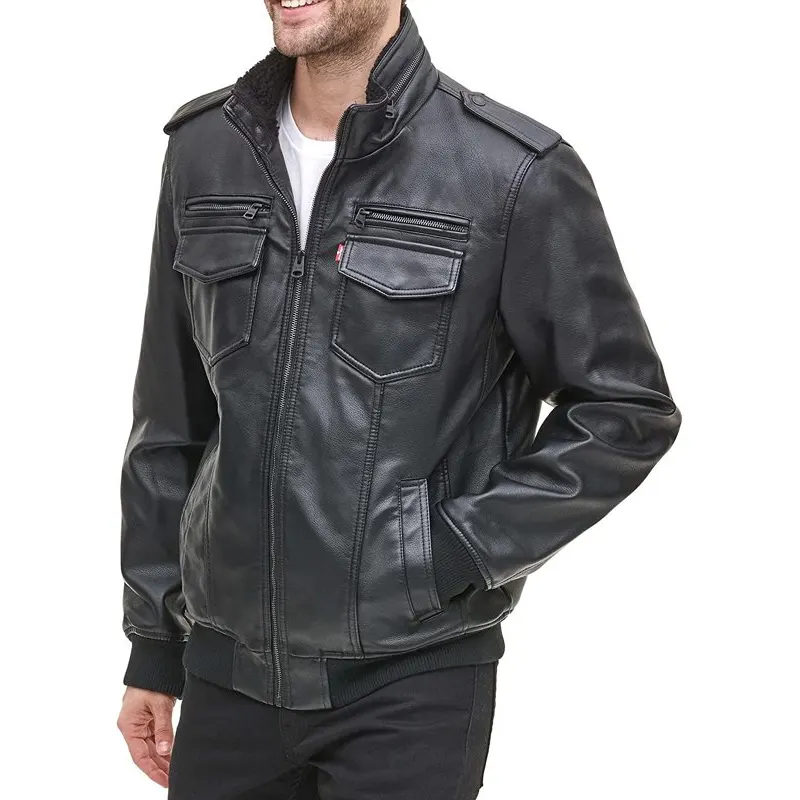 Mens-Black-Aviator-Leather-Jacket