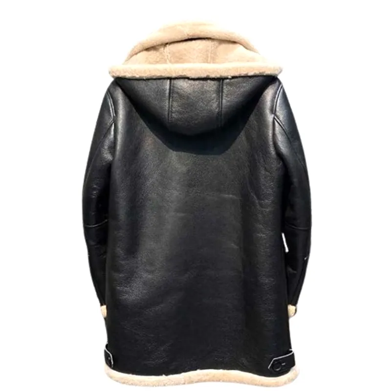 Mens-Black-Real-Leather-Shearling-Jacket