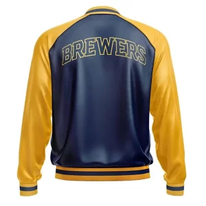 Milwaukee Brewers Leather Jacket - Image 2