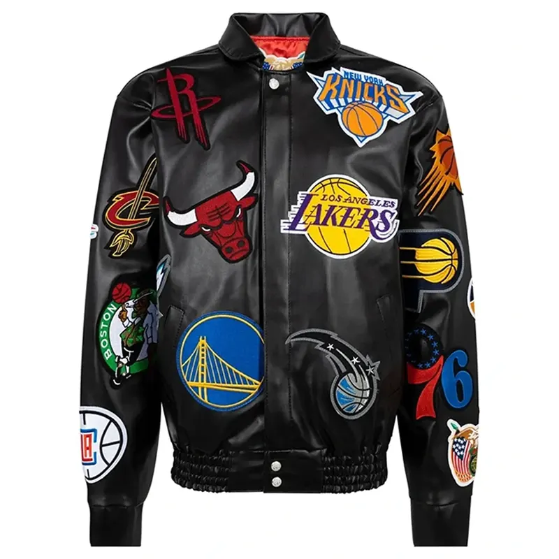 NBA-Collage-Vegan-Leather-Bomber-Jacket (2)
