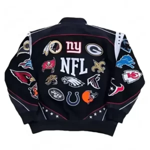 NFL All Teams Black Jacket - Image 2