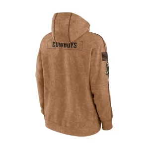 Dallas Cowboys Salute To Service Brown Hoodie - Image 3