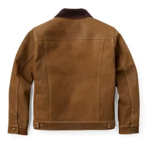 Short Cruiser Roughout Leather Jacket - Image 4