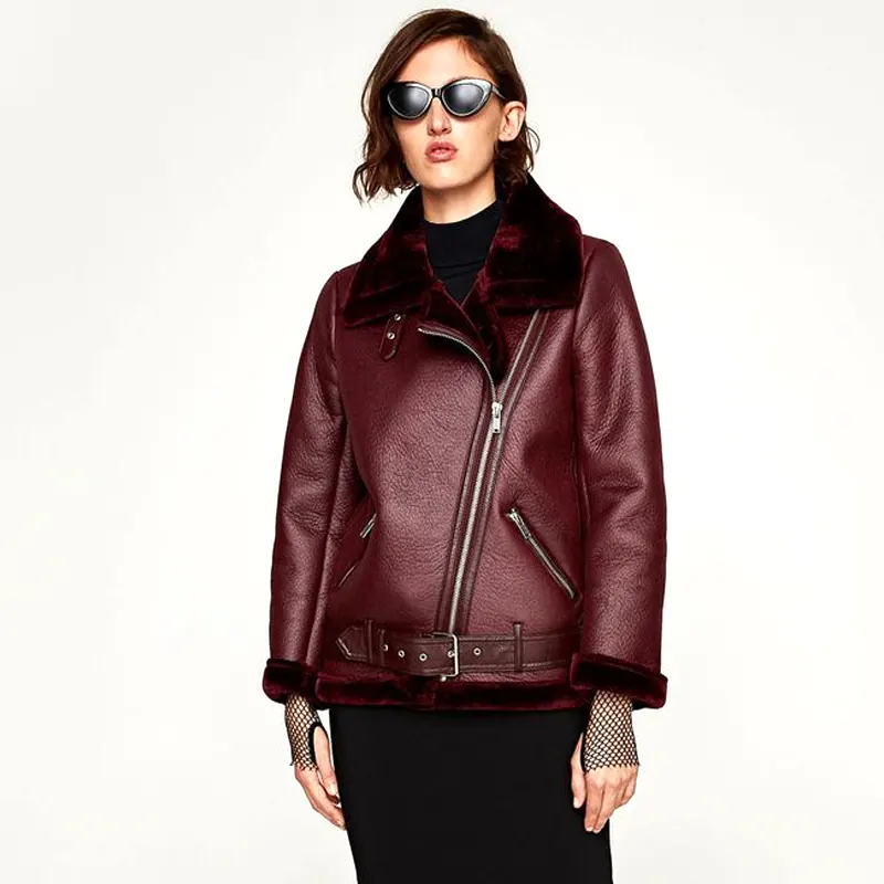 Women-Maroon-Leather-Coat